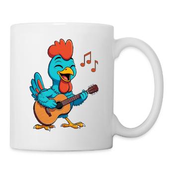 Chicken Playing Guitar - Mug - white - Right