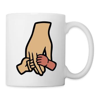 Parents Bébé Mains Amour Famille - Mug blanc - blanc - Droite