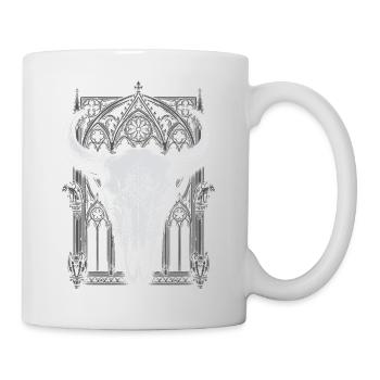 Cimier du crâne de taureau gothique - Mug blanc - blanc - Droite