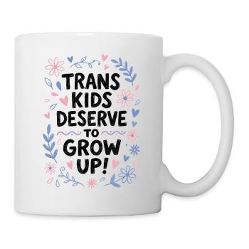 Mois de la Fierté LGBTQ - Les enfants trans méritent de grandir - Mug blanc - blanc - Droite
