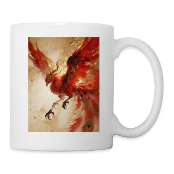 L'Envol du Phénix : Éclat Céleste - Mug blanc - blanc - Droite
