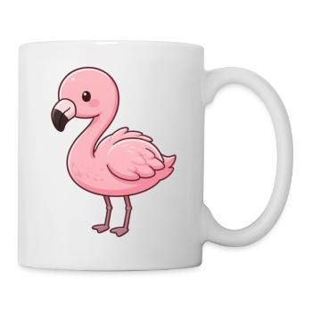 niedlicher_Flamingo_Kawaii_Geschenk_Kinder - Mug - white - Right
