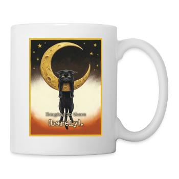 Chat à peine suspendu - Mug blanc - blanc - Droite