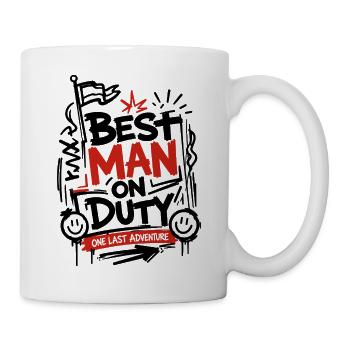 Homme Une Dernière Aventure JGA - Mug blanc - blanc - Droite