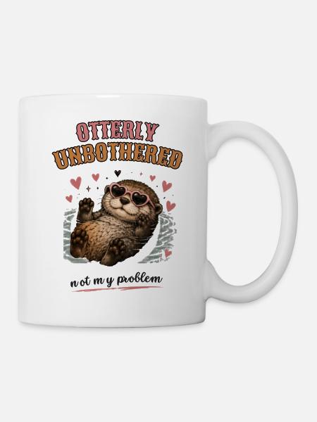 Otterly Unbothered Not My Problem - Mug - white