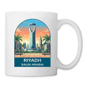 Riyadh Saudi Arabia Kingdom Centre Travel Poster - Mug - white - Right
