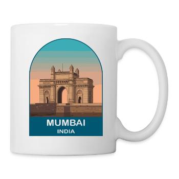 Mumbai India Gateway of India Travel Illustration - Mug - white - Right