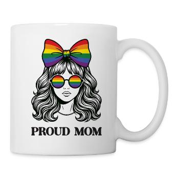 LGBTQ-Pride-Monat – Proud Mom - Tasse - Weiß - Rechts