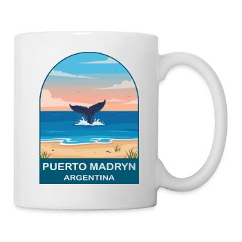 Puerto Madryn Argentina Whale Watching Art - Mug - white - Right
