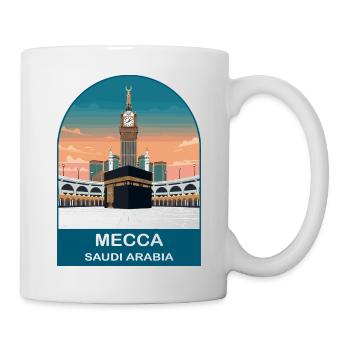 Mecca Saudi Arabia Vintage Travel Poster Art - Mug - white - Right