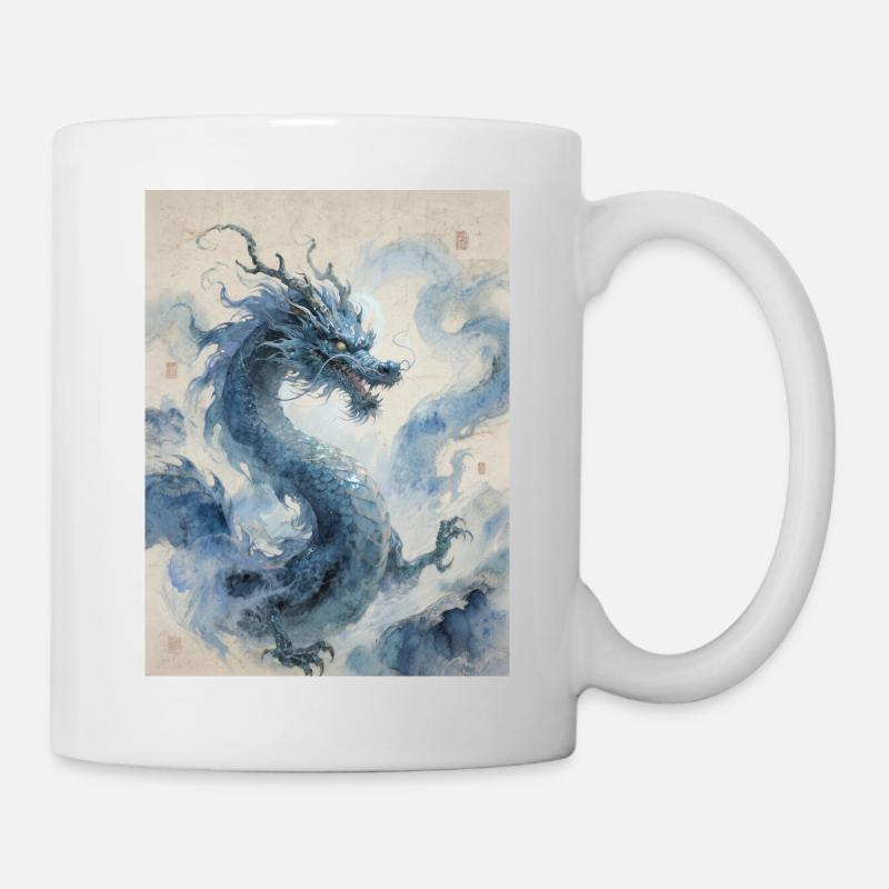 L'Apothéose Céleste : Dragon Bleu – Infinité - Mug blanc - blanc