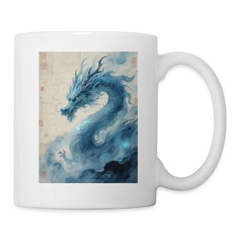 Le Premier Souffle : Dragon Bleu – Renouveau - Mug blanc - blanc - Droite