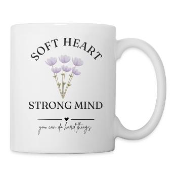 Soft Heart Strong Spirit Flowers - Mug - white - Right