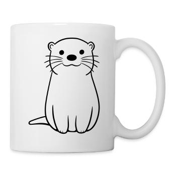 Otter - Tasse - Weiß - Rechts