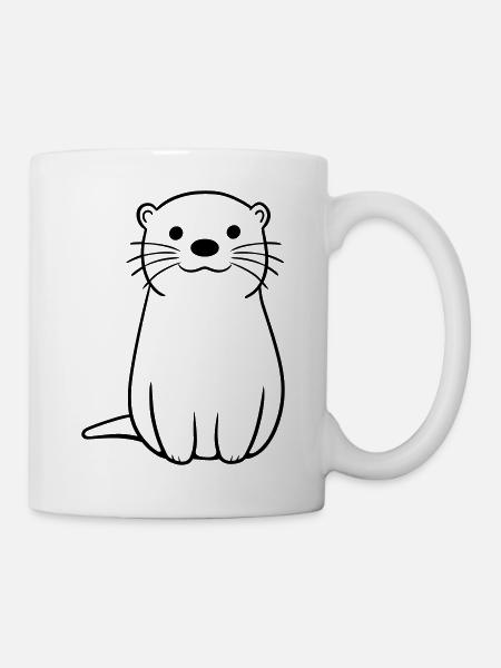 Otter - Tasse - Weiß