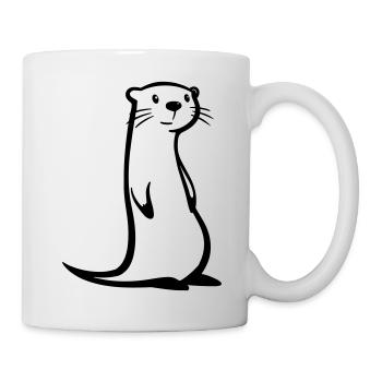 Otter - Tasse - Weiß - Rechts