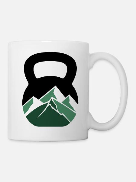Mountain Kettlebell – Outdoor Fitness - Lift Mountains - Mug - white