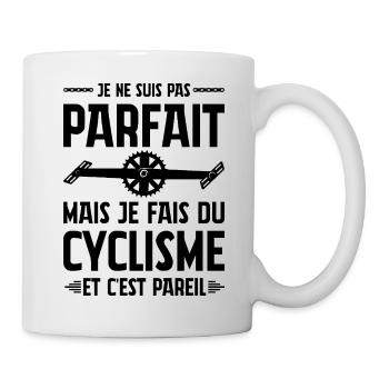 pas parfait mais je fais du cyclisme / cycliste - Mug blanc - blanc - Droite