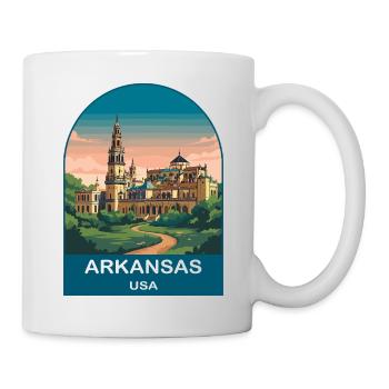 Arkansas USA Vintage Travel Poster Art - Mug - white - Right