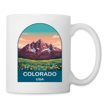 Colorado USA Vintage Travel Poster Art - Mug - white - Right