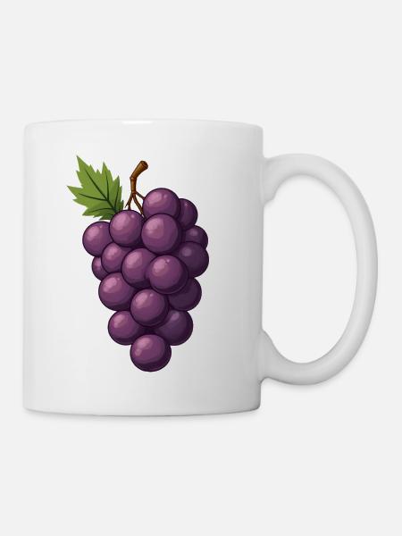 Trauben - Tasse - Weiß