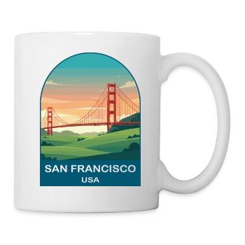 San Francisco USA Vintage Travel Poster - Mug - white - Right