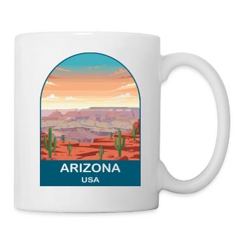 Arizona USA Vintage Travel Poster Art - Mug - white - Right