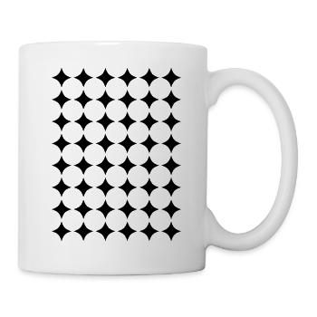 geometric circles pattern grid - Mug - white - Right