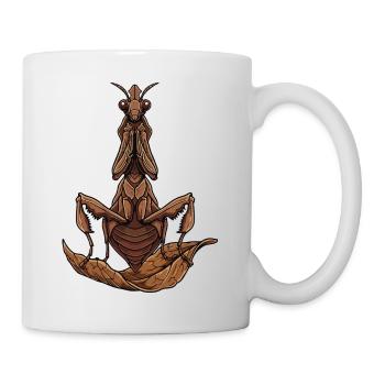 Mantis Dead Leaf Mantis Praying Insect - Mug - white - Right