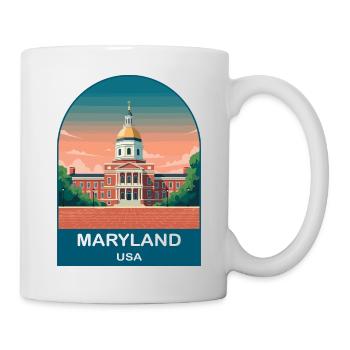 Maryland USA Vintage Travel Poster Art - Mug - white - Right