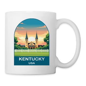 Art d’affiches de voyage vintage Kentucky USA - Mug blanc - blanc - Droite