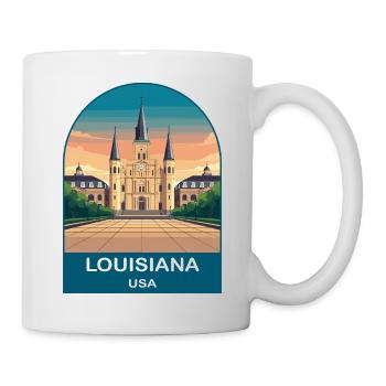 Louisiana USA Vintage Travel Poster Art - Mug - white - Right