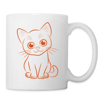 Kitten in orange - Mug - white - Right