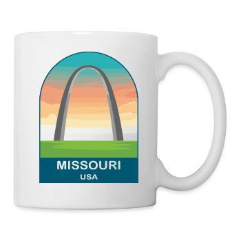 Missouri USA Vintage-Reiseplakat-Kunst - Tasse - Weiß - Rechts