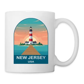 New Jersey USA Vintage Travel Poster Art - Mug - white - Right