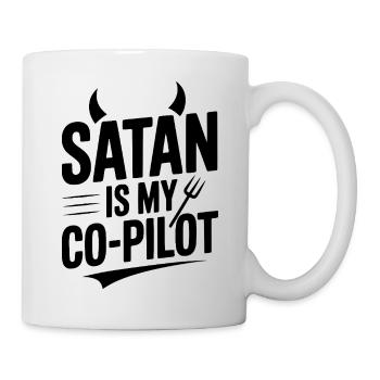 Satan est mon copilote - Mug blanc - blanc - Droite