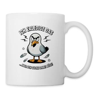 Möwe Seevogel Nen scheiss muss ich - Tasse - Weiß - Rechts