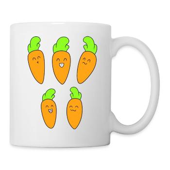 Cute carrot face - Mug - white - Right