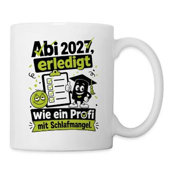 Profi mit Schlafmangel - Tasse - Weiß - Rechts