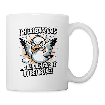 Ich erledige das  Möwe Witziger Vogel - Tasse - Weiß - Rechts