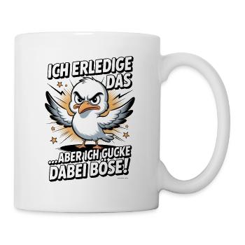 Ich mach das Möwe lustiger Büro Spruch - Tasse - Weiß - Rechts