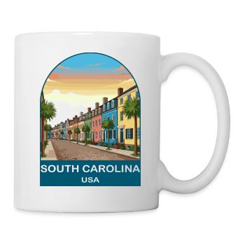 South Carolina USA Vintage Travel Poster - Mug - white - Right