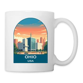 Ohio USA Vintage Travel Poster Art - Mug - white - Right