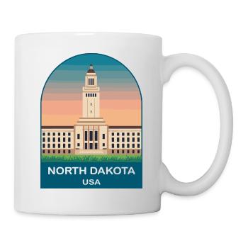 North Dakota USA Vintage Travel Poster - Mug - white - Right