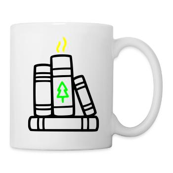 Stack of Books Tree Nature Reading Book Club Forest - Mug - white - Right