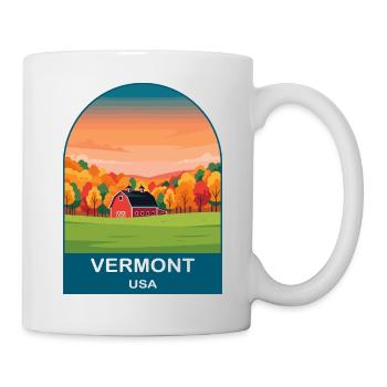 Art d’affiches de voyage vintage Vermont USA - Mug blanc - blanc - Droite