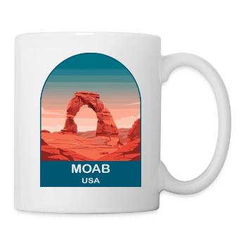 Art d’affiche de voyage vintage Moab USA - Mug blanc - blanc - Droite
