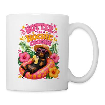 Tropische Dackelstrand-Vibes - Tasse - Weiß - Rechts