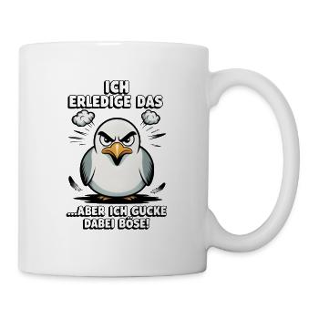 Möwe Seevogel Nen scheiss muss ich - Tasse - Weiß - Rechts