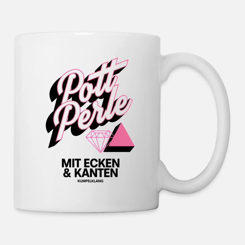 Pott Perle mit Ecken und Kanten - Tasse - Weiß